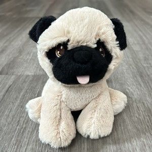 Aurora - Precious Moments - 8.5" Bella Pug Tan Stuffed Animal Plush Dog